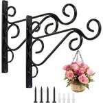 Mevronisshop - 2 pi�ces accroche plante mural, crochets de suspension muraux avec vis suspendu, crochets ...