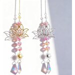 Mevronisshop - 2 pi�ces attrape soleil, suncatcher, sun catcher, cristal, lotus, ornements, adapt�s a ...