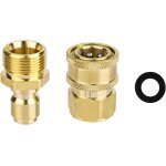 Mevronisshop - 2 pi�ces raccord rapide de tuyau, adaptateur pour nettoyeur haute pression m22 15mm � ...
