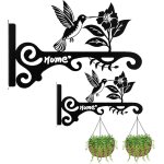 Mevronisshop - 2 supports muraux en fonte antirouille - porte - plantes suspendu 15kg pour jardini�res ...