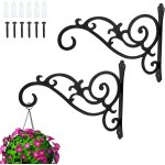Mevronisshop - lot de 2 supports de panier � suspendre, 29 cm, crochet mural pour plantes suspendues, ...