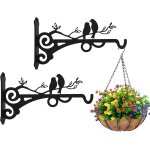 Mevronisshop - lot de 2 supports de panier suspendus en fer, crochets de plafond pour plantes suspendues, ...