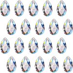 Mevronisshop - lot de 20 cristaux en forme de diamant a suspendre - attrape - soleil en cristal, prisme, ...