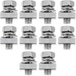 Mevronisshop - lot de 20 vis � t�te carr�e m5x10 mm pour fixation de batterie de tondeuse � gazon compatible ...