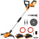 Mevronisshop - 21v coupe bordure sans fil, d�broussailleuse � batterie brushless avec 2 batteries 2. ...