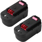 Mevronisshop - 2packs remplacement pour black decker 18v batterie 3. 0ah a18 a1718 a18nh a18e hpb18 hpb18 ...