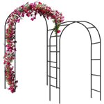 Mevronisshop - 2pcs arche de jardin pour rosiers treillis en acier rev�tu par pulv�risation d�coration ...