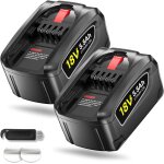 Mevronisshop - 2x 5500mah 18v batterie pour bosch pba psb psr, pour 18v green tools house & garden & ...