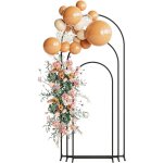 Mevronisshop - lot de 3 arches de mariage en m�tal noir - 6ft, 5ft, 4ft, 4ft - support d'arche de ballon ...