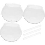 Mevronisshop - lot de 3 carillons a vent japonais diy en verre cloches transparentes a peindre 8cm avec ...