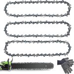Mevronisshop - lot de 3 cha�nes de tron�onneuse 40 cm 3 / 8  lp, 59 maillons d'entra�nement de 1, 3 mm, ...