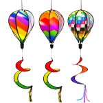 Mevronisshop - 3 pi�ces 130 cm montgolfi�re eolienne spinners arc - en - ciel jardin spinner moulin a ...