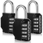 Mevronisshop - 3 pi�ces cadenas code, cadenas a code 4 chiffres, alliage de zinc cadenas casier, cadenas ...