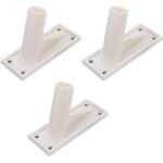Mevronisshop - lot de 3 pieds de at de drapeau en etal - base rglable - support mural - support de drapeau ...