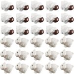 Mevronisshop - lot de 30 figurines miniatures en r�sine de moutons a face blanche et rouge pour jardin ...