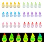 Mevronisshop - 30 pi�ces nains de jardin lumineux en mini r�sine gnomes minuscules f�es figurines de ...