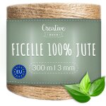 Mevronisshop - 300m ficelle jute epaisseur 3mm attache tomate deco mariage champ�tre bricolage corde ...