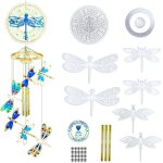Mevronisshop - 32 pices moule resine carillon eolien, moule epoxy resine libellule, moule silicone carillon ...