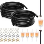 Mevronisshop - 32 pi�ces tuyau de carburant, 2 durite essence 2 m, 4 filtre a essence 6 mm, 10 colliers ...