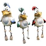 Mevronisshop - 3pc poule d�coration ext�rieur amusante - statue de poulet en r�sine pour jardin, piquets ...