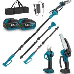 Mevronisshop - 4 en 1 elagueuse batterie & elagueuse sur perche sans fil - s�cateur sans balais 25 mm, ...