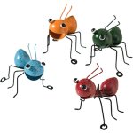 Mevronisshop - lot de 4 dcorations de fourmis en mtal - sculpture murale - sculptures de jardin - ornement ...