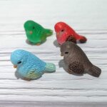 Mevronisshop - lot de 4 mini oiseaux en r�sine, figurines d'oiseaux miniatures, accessoires et fournitures ...