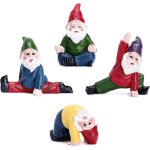 Mevronisshop - 4 pices nains de jardin, statue de gnomes de fe miniature, ornements de figurine de ...