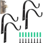 Mevronisshop - 4 pices support plantes fer crochet mural suspension mural crochet plante support plantes ...