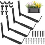 Mevronisshop - lot de 4 supports de jardini�re r�glables de 15 a 30 cm pour rebord de fen�tre, balcon, ...