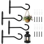 Mevronisshop - lot de 4 supports pour jardini�re, suspension int�rieure, support de plantes en m�tal, ...