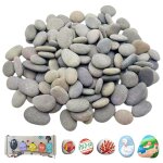 Mevronisshop - 40 pi�ces galets a peindre galets peinture diy naturelles, pierres plates a peindre, galets ...