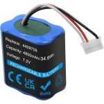 Mevronisshop - 4800mah 7, 2v ni - mh remplacement batterie pour irobot braava 380, braava 380t, braava ...
