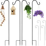 Mevronisshop - 4pcs crochets de berger, 81. 5cm crochet de jardin r�glable en m�tal, crochet de suspension ...