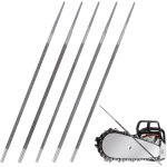 Mevronisshop - lot de 5 limes rondes pour tron�onneuse, tron�onneuse, tondeuse, aff�tage 4, 0 mm, 4, ...