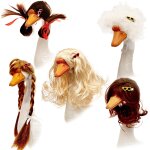 Mevronisshop - lot de 5 perruques de statue d'oie pour porche - accessoires pour extrieur et jardin