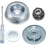 Mevronisshop - 5 pi�ces kit ecrou tete debroussailleuse universelle, kit fixation �crou lame bo�te, accessoire ...