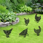 Mevronisshop - 5 pices poule dcorative, poules dcoratives extrieur, poulet du jardin dcoration pour ...