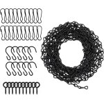 Mevronisshop - 500cm cha�nes de suspension r�glables avec 10 crochets, 20 clips, 10 crochet a oeil a ...