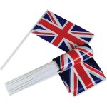 Mevronisshop - lot de 6 drapeaux a main union jack agitant les petits drapeaux de rue royale pour c�l�brations ...