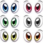 Mevronisshop - lot de 6 paires d'yeux autocollants - yeux � coller pour la d�coration des aspirateurs, ...