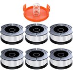 Mevronisshop - 6 pi�ces bobine fil coupe bordure compatible avec black et decker, Ø1, 65mm avec 10m ...