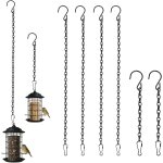 Mevronisshop - 6 pi�ces cha�ne de suspension plante m�tal noir ¿ pot suspendu jardin int�rieur ext�rieur ...