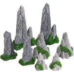 Mevronisshop - 8 pices jardin frique jardin rocaille sculpture de montagne asiatique sculpture zen ...