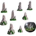 Mevronisshop - 8 pi�ces rocaille miniature en r�sine, mod�le de jardin mini rocaille, rocaille de bonsa� ...