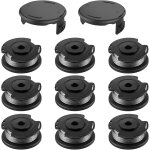 Mevronisshop - 9 pcs bobine fil pour coupe bordure, 1. 65 mm - 4. 9m de longueur fil coupe bordure pour ...