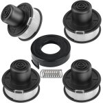 Mevronisshop - a6226 bobines de fil de rechange, 1 x capuchon de rechange pour black & decker coupe bordures ...