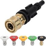 Mevronisshop - adaptateur de connexion d�gagement rapide 1 / 4  pour nettoyeur haute pression lavor parkside ...