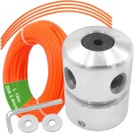 Mevronisshop - aluminium t�te debroussailleuse universelle m8 m10 avec 2, 4mm x 15m fil coupe bordure ...