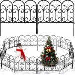 Mevronisshop - amagabeli cl�ture de jardin en m�tal 46cm(h) x 46cm(l) (5 panneaux, longueur totale 2. ...